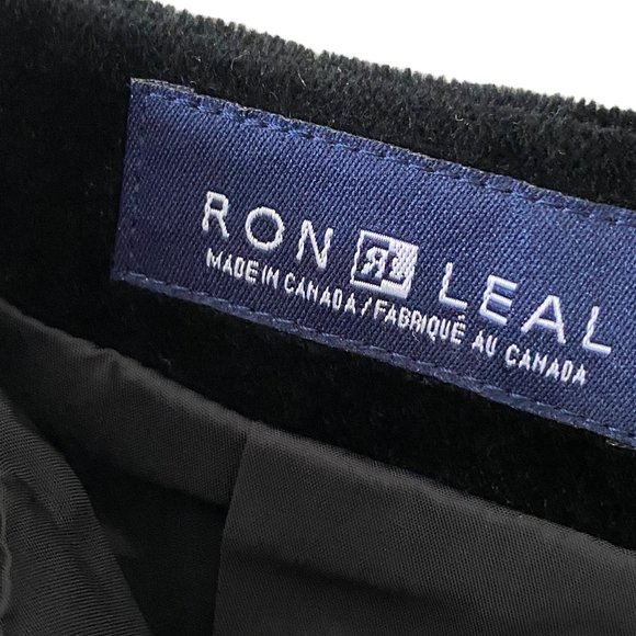 Ron Leal Velvet Trouser Pants Classic Black Holiday Party Size 10 - Picture 7 of 14